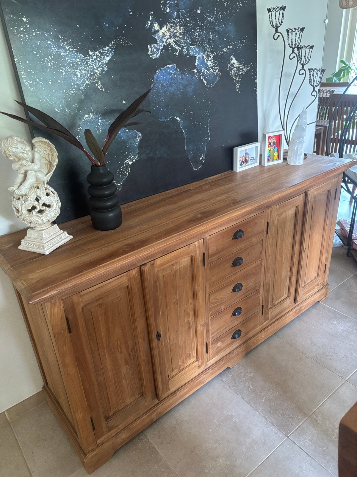 Mooie teak dressoir, Huis en Inrichting, Kasten | Dressoirs, Ophalen, 150 tot 200 cm, Teakhout, Landelijk