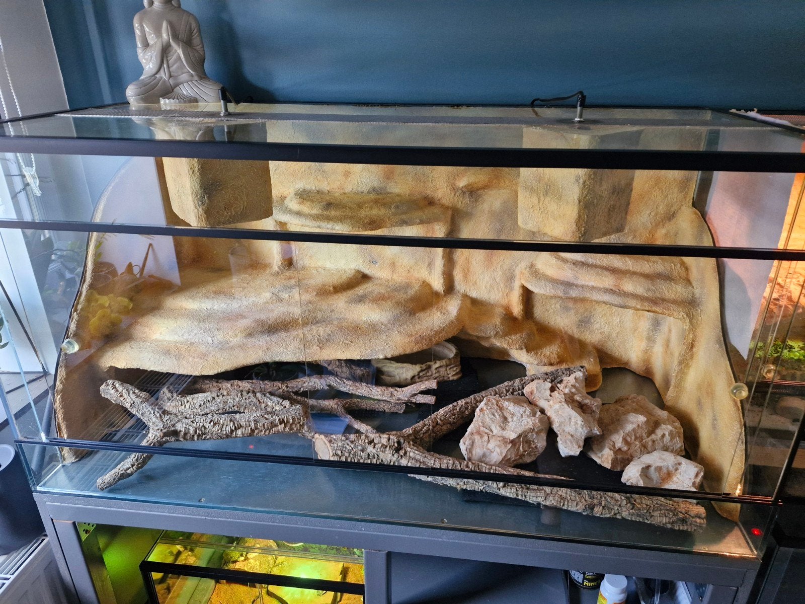 groot terrarium met of zonder kast, Ophalen