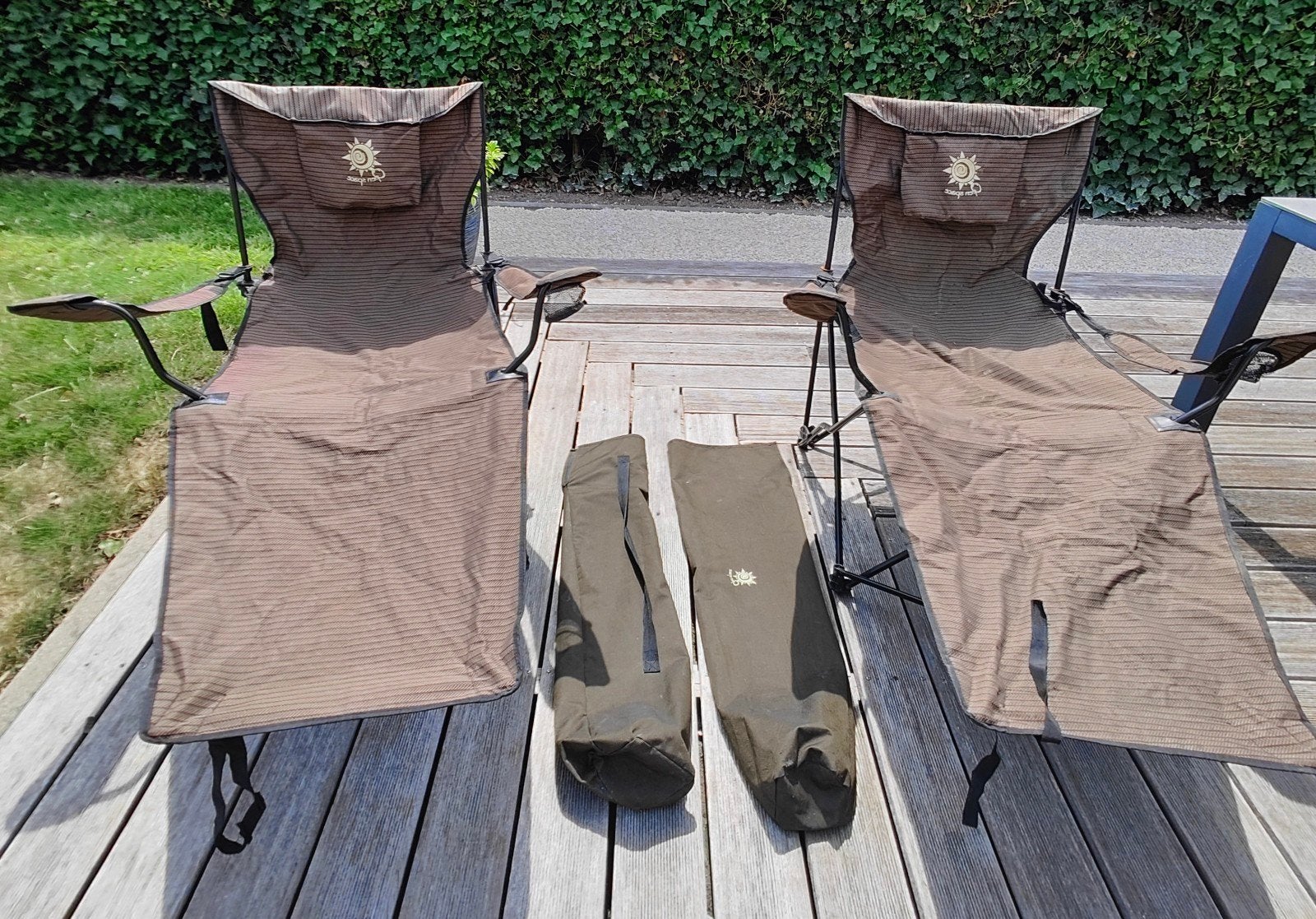 luxe Open Space relaxzetels met draagtas (set)

!, Caravans en Kamperen, Tentaccessoires, Ophalen, Zo goed als nieuw