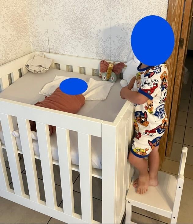 Kinderpark Wit, Kinderen en Baby's, Babyparken, Ophalen, Zo goed als nieuw, Vierkant, In hoogte verstelbaar