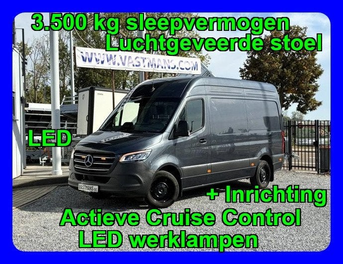Mercedes-Benz Sprinter 317 41450€+BTW Trekhaak 3500KG / LED, Auto's, Dealer onderhouden, Achterwielaandrijving, 4 cilinders, Bedrijf