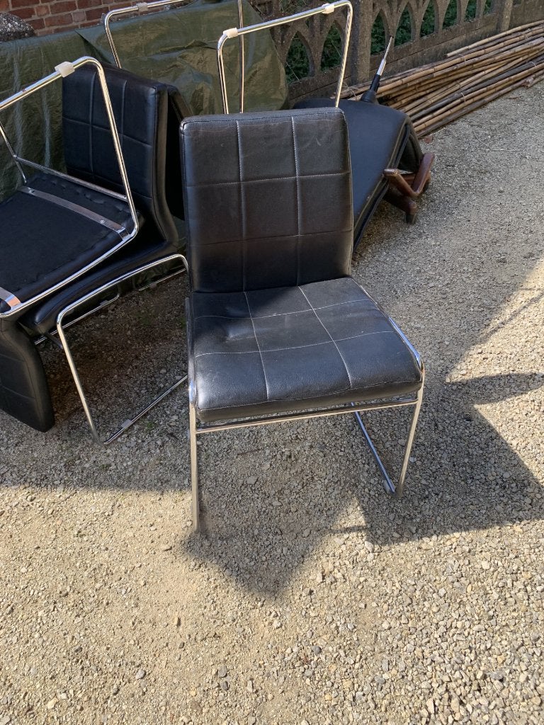 DESIGN STOELEN 5 ST, Huis en Inrichting, Stoelen, Ophalen, Modern design, Zwart, Zo goed als nieuw