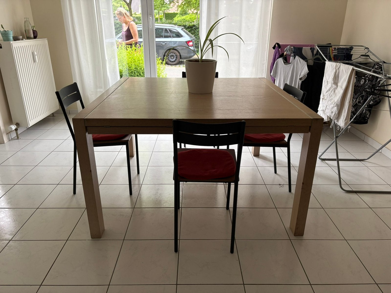 Set van 4 moderne eetkamerstoelen, Ophalen of Verzenden, Zo goed als nieuw