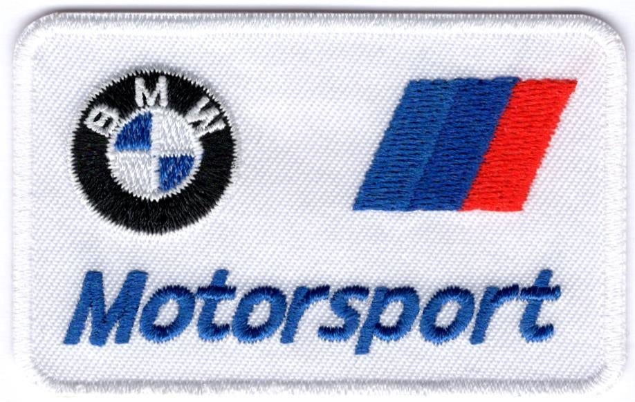 BMW Motorsport wit stoffen opstrijk patch embleem #10, Verzenden