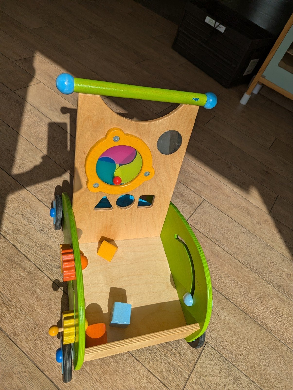 Haba loopwagen 'in het rond', Kinderen en Baby's, Ophalen, Zo goed als nieuw