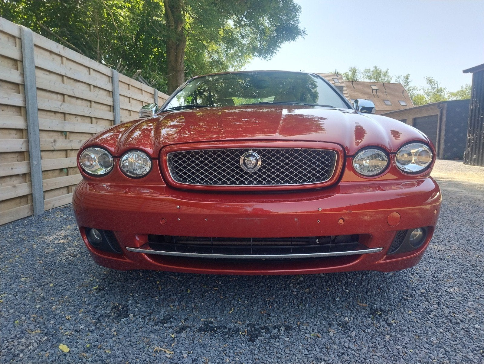 Jaguar X-Type *FACELIFT* 2009 CHILI RED Automaat GEKEURD VV, Auto's, Jaguar, Automaat, Beige, 4 cilinders, Wit