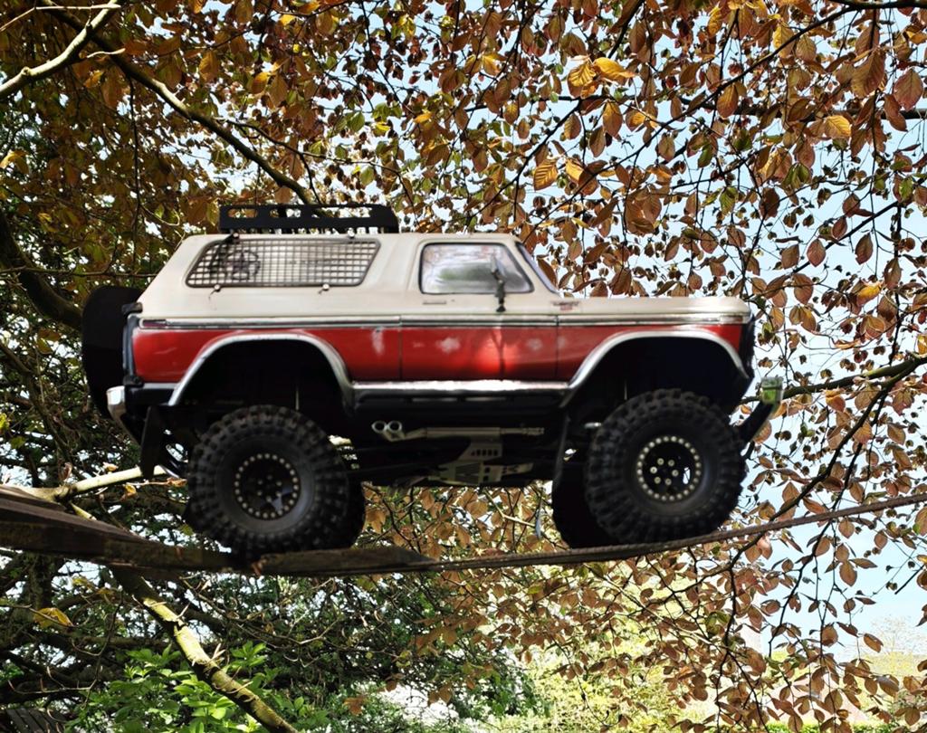 Traxxas 4 bronco ,Interieur, beadlock, 2 diff. Dumbo RC, led, Ophalen of Verzenden