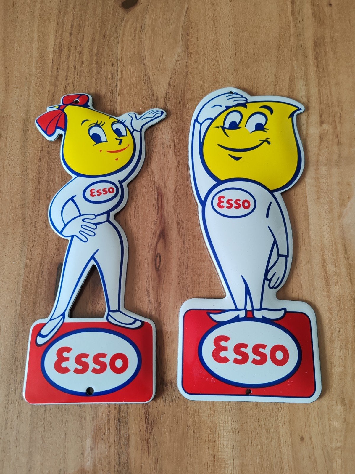 Emaille borden van Esso, Verzamelen, Ophalen of Verzenden, Zo goed als nieuw, Reclamebord