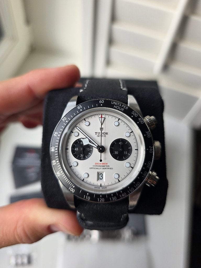 Horloge NIEUW Tudor Black Bay Chrono Panda Ref. M79360N-0014, Handtassen en Accessoires, Horloges | Heren, Nieuw, Polshorloge