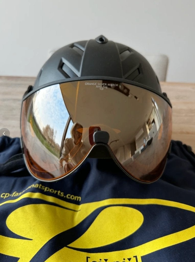 Ski helm Si-Pi Orange Silver Mirror Anti Fog cp, Sport en Fitness, Skiën en Langlaufen, Gebruikt, Overige typen, Ski, Ophalen