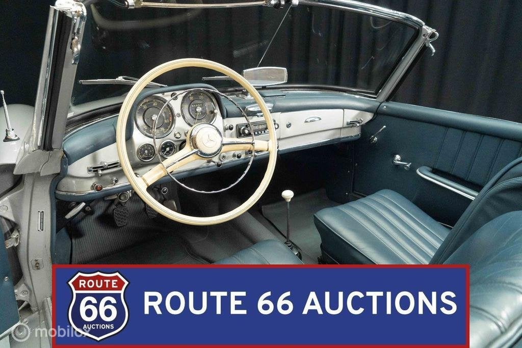 Mercedes-Benz 190SL | 1956 | Route 66 Auctions, Auto's, Zwart, Mercedes-Benz, Bedrijf, Handgeschakeld