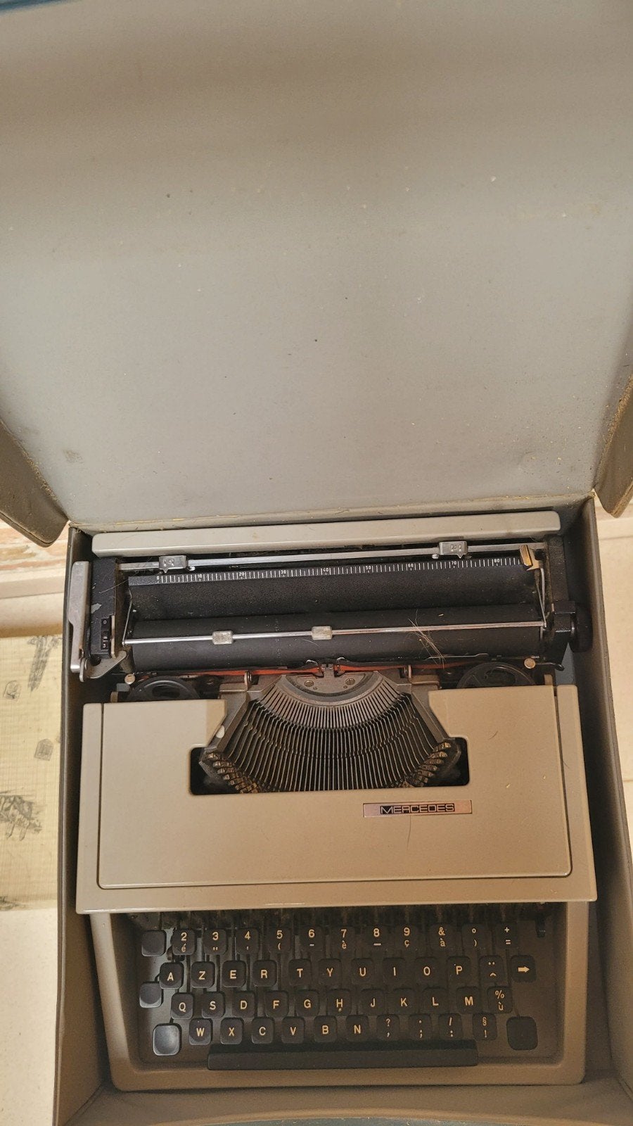 Typemachine Mercedes in originele koffer, Diversen, Ophalen, Gebruikt