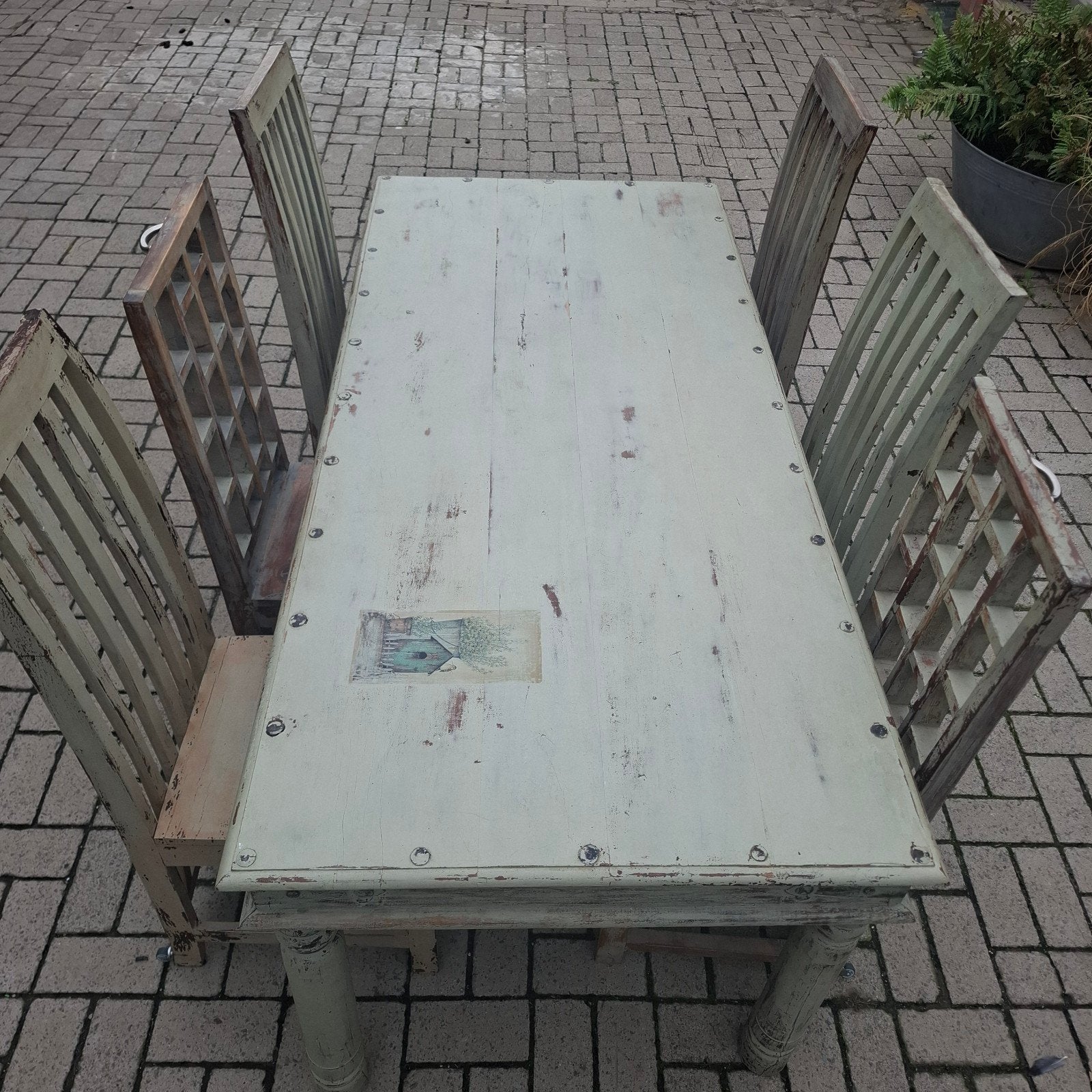 belle table à manger robuste pour intérieur et extérieur, Enlèvement, Utilisé
