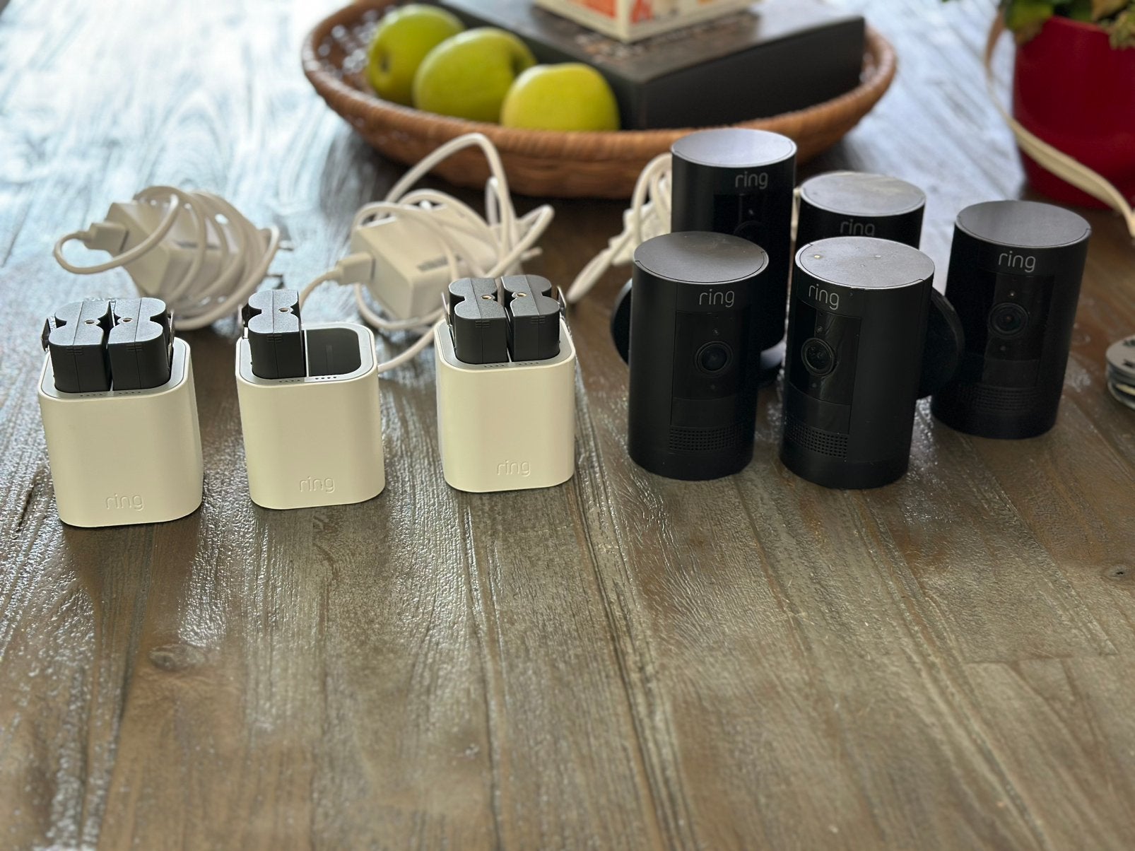 Ring buiten cameras met oplaad stations, Audio, Tv en Foto, Videobewaking, Ophalen, Gebruikt