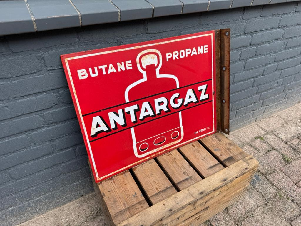 Antargaz emaille reclamebord, Ophalen of Verzenden