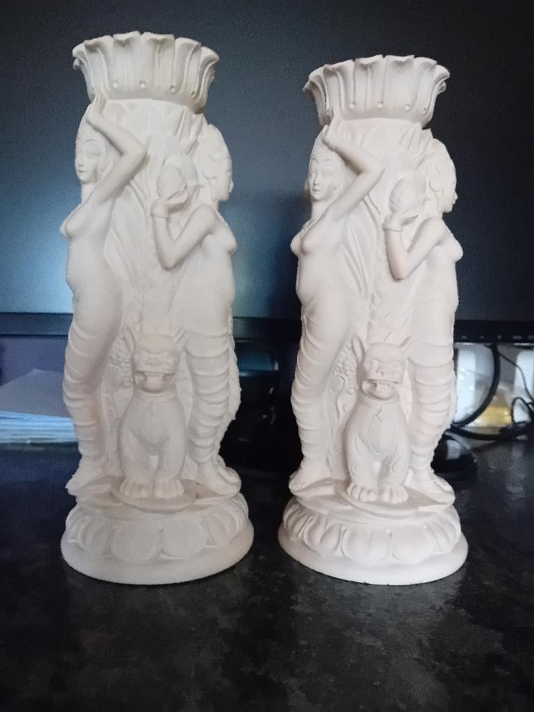 2 identieke beeldjes, Antiek en Kunst, Ophalen