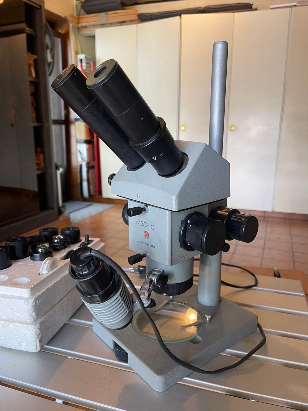 LOMO MBS-10 stereomicroscoop, Audio, Tv en Foto, Optische apparatuur | Microscopen, Ophalen, Zo goed als nieuw, Stereomicroscoop