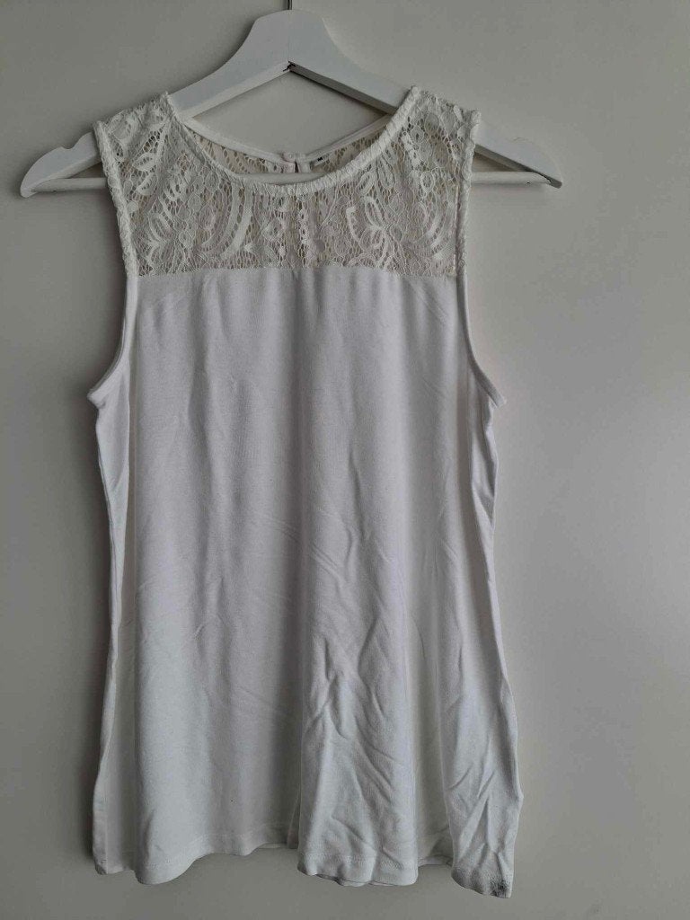 Damestopje maat M, Kleding | Dames, Topjes, Ophalen of Verzenden, Maat 38/40 (M), Wit, Zonder mouw