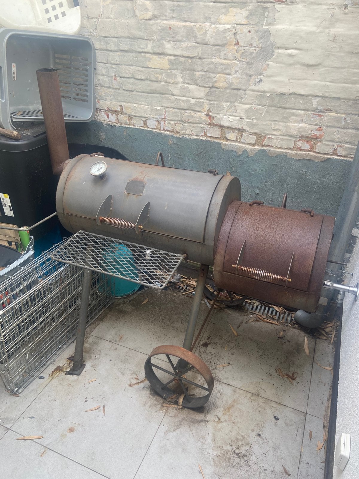 Oerdegelijke offset smoker oklahoma joe .., Ophalen, Gebruikt