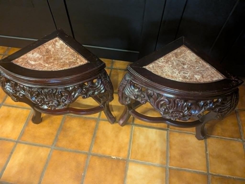 Console/table d'appoint de coin en bois dur chinois, Enlèvement