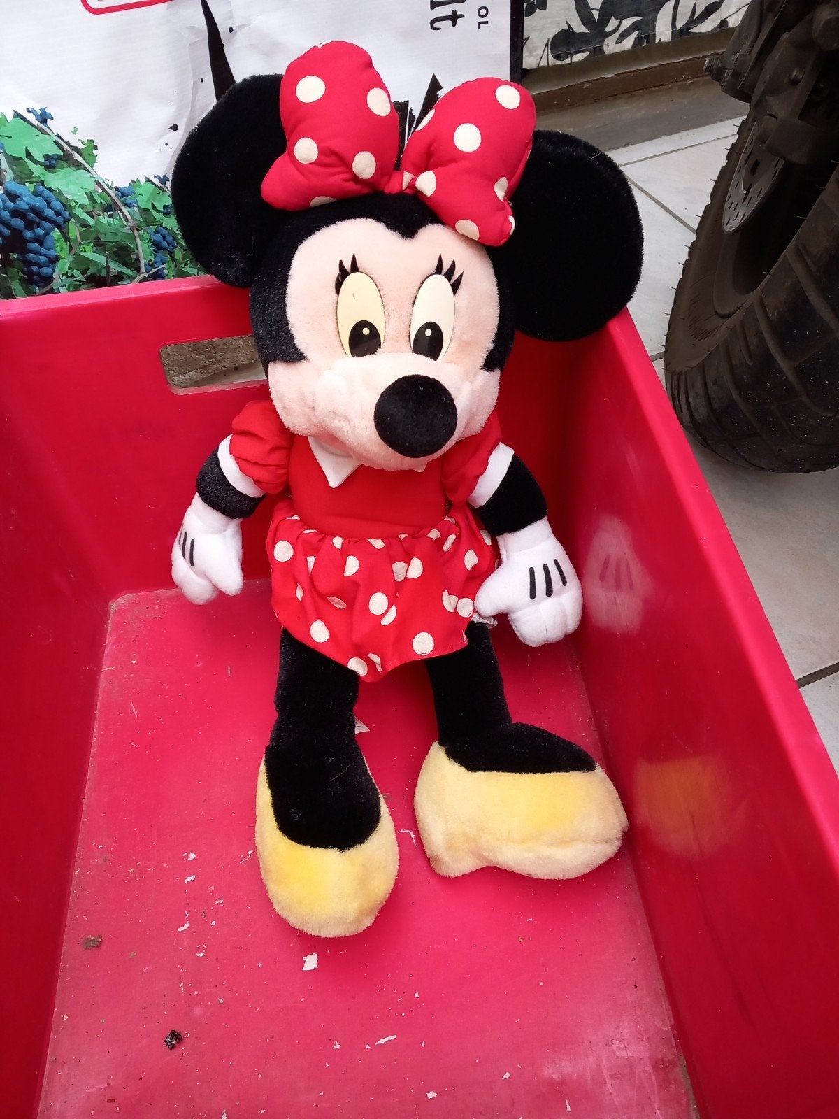 Minnie mouse knuffel, Ophalen
