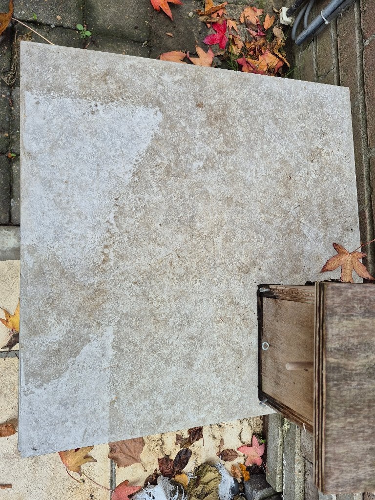 Carrelage de terrasse gris 60x60 (#15), Jardin & Terrasse, Enlèvement, Utilisé, Tuiles de terrasse
