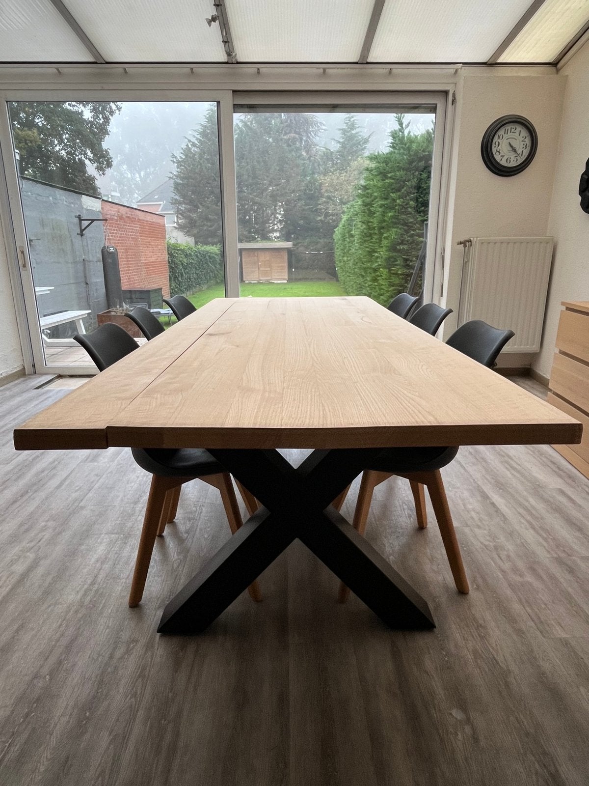Tafel + 8 stoelen, Huis en Inrichting, Ophalen, Gebruikt