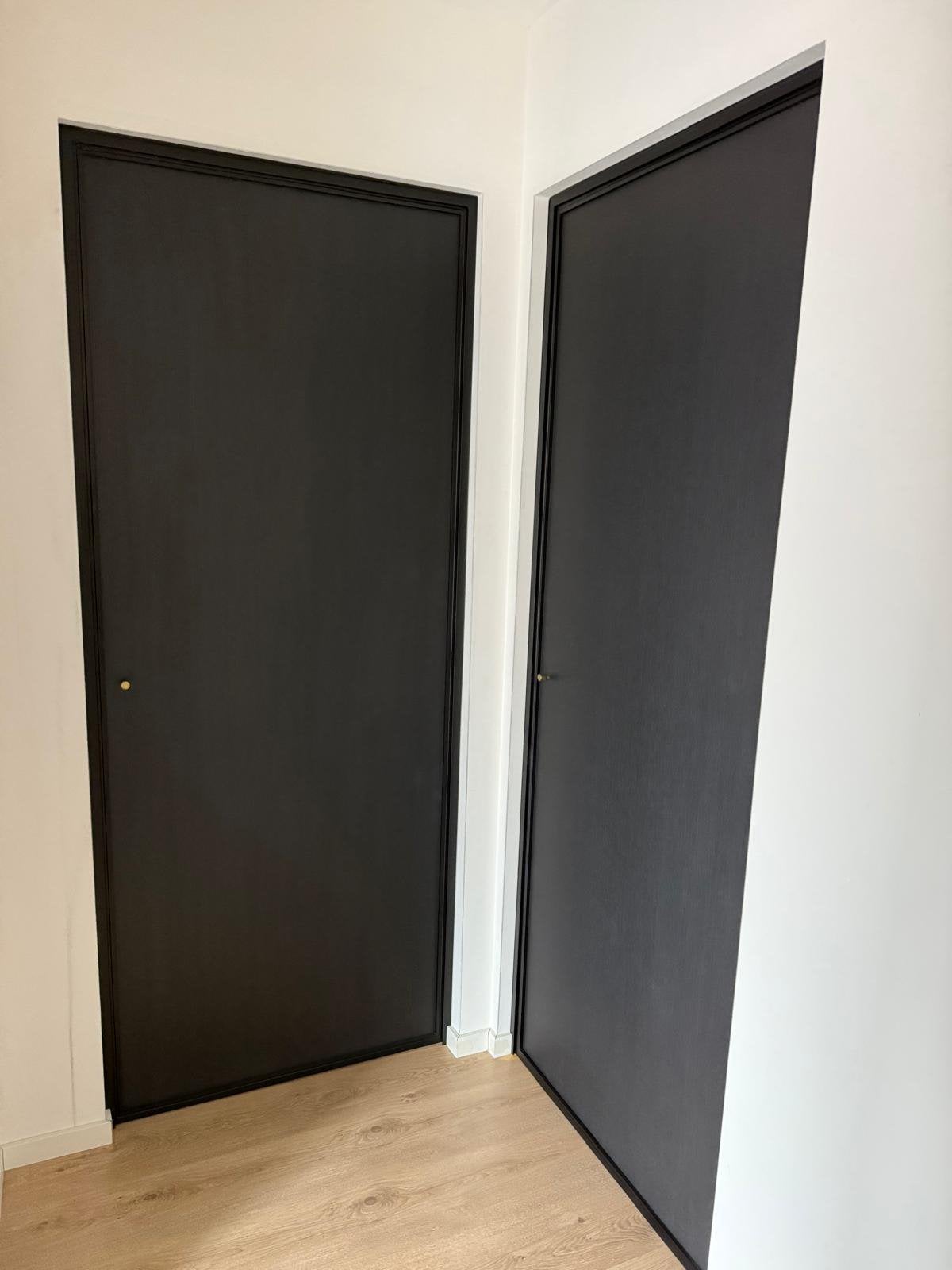 Moderne zwarte binnendeuren (4 stuks), Huis en Inrichting, Woonaccessoires | Kamerschermen, Ophalen, Zo goed als nieuw