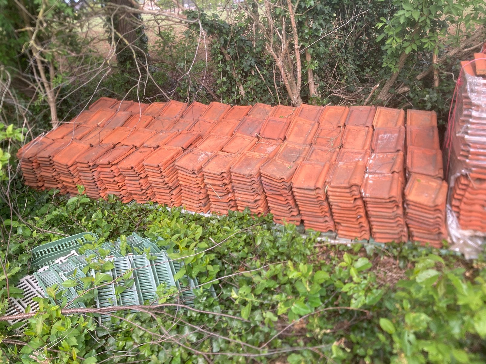 Pottelbergse dakannen, Doe-het-zelf en Bouw, Dakpannen en Dakbedekking, Ophalen, Gebruikt, Steen of Klei, Dakpannen