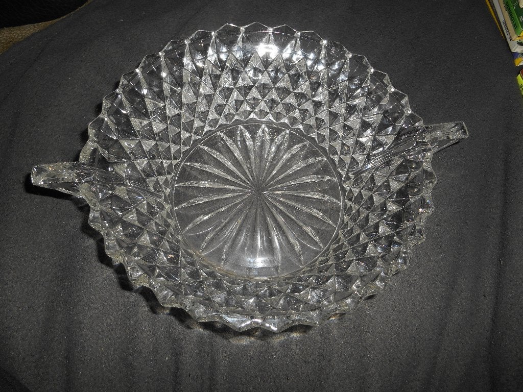 Saladier en verre 23cm avec anses, Enlèvement ou Envoi