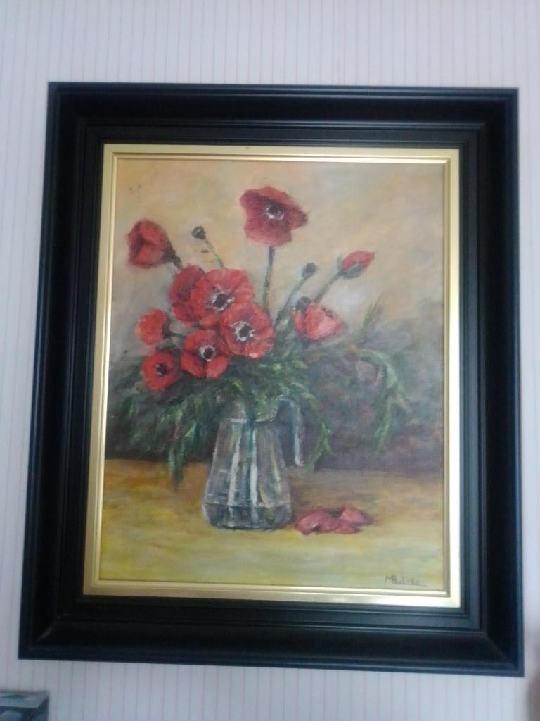 Schilderij bloemem., Ophalen, Zo goed als nieuw, Schilderij