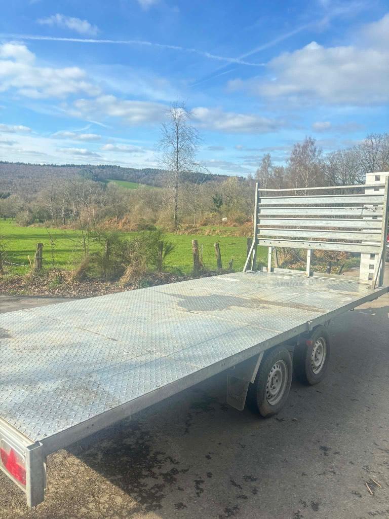 Platte aanhangwagen van 2,20 m x 5,10 m, Auto diversen, Aanhangers en Bagagewagens, Ophalen, Gebruikt