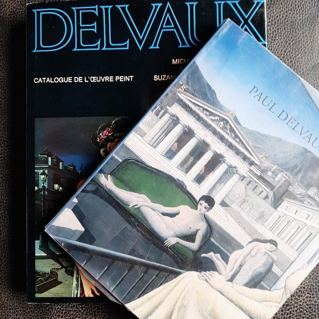 Paul Delvaux : 2 livres + accessoires, Enlèvement ou Envoi, Comme neuf, Peinture et dessin