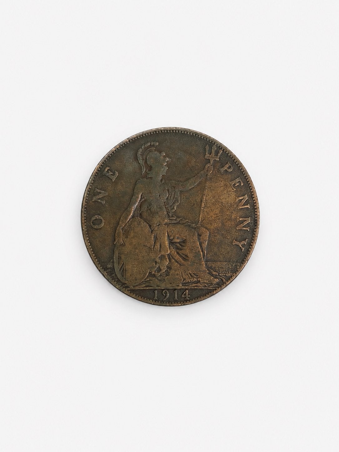 ensemble de 5 anciennes pièces britanniques cent George V, Enlèvement ou Envoi, Autres pays, Série