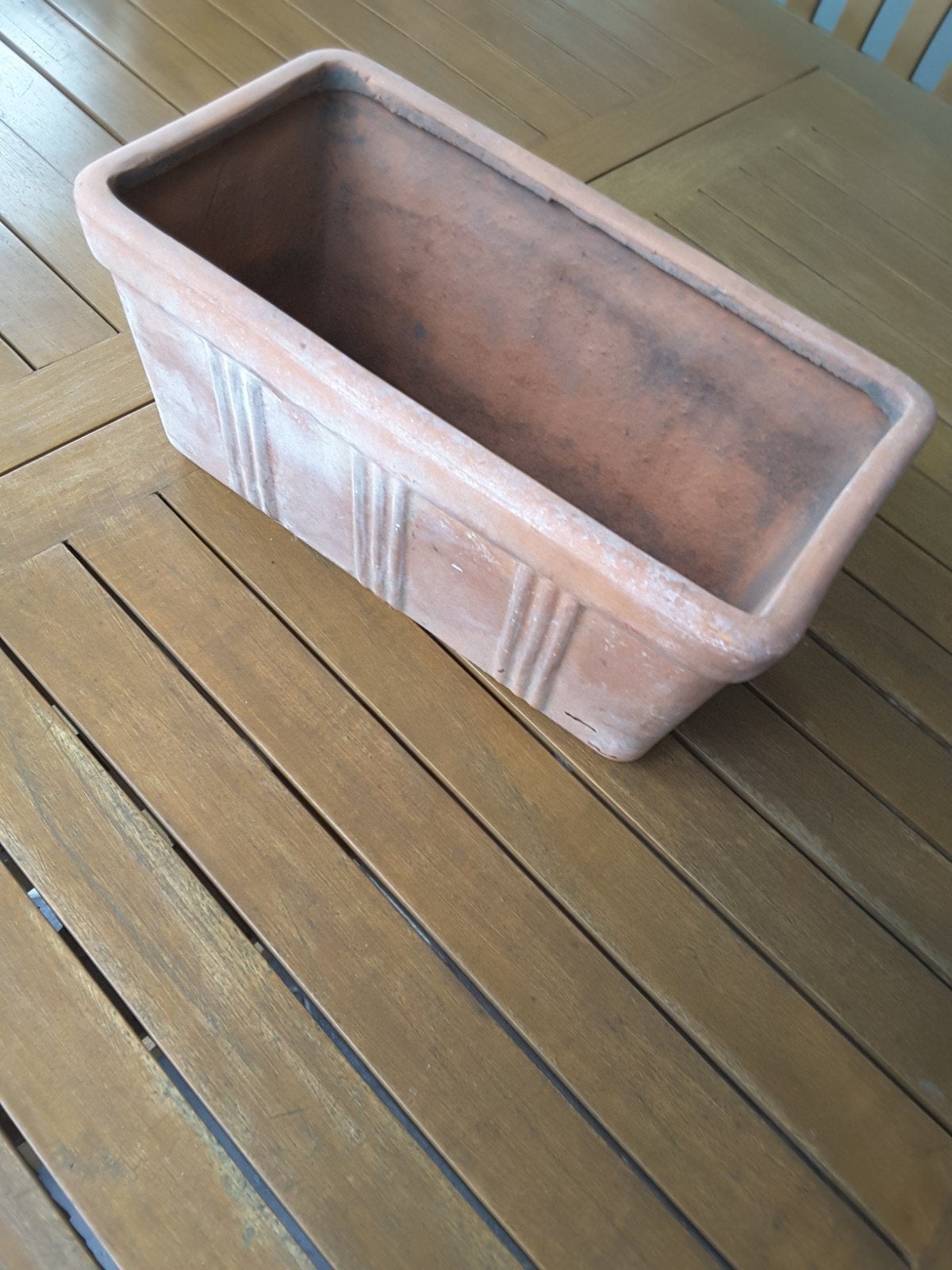 Terracotta bloembak rechthoek L.32.5 cm., Enlèvement, Comme neuf