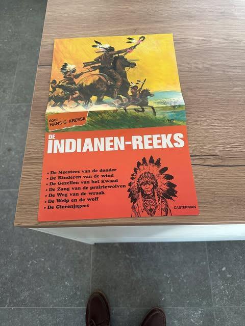 affiche poster indianen reeks Casterman, Verzamelen, Posters, Ophalen of Verzenden, Nieuw, Reclame