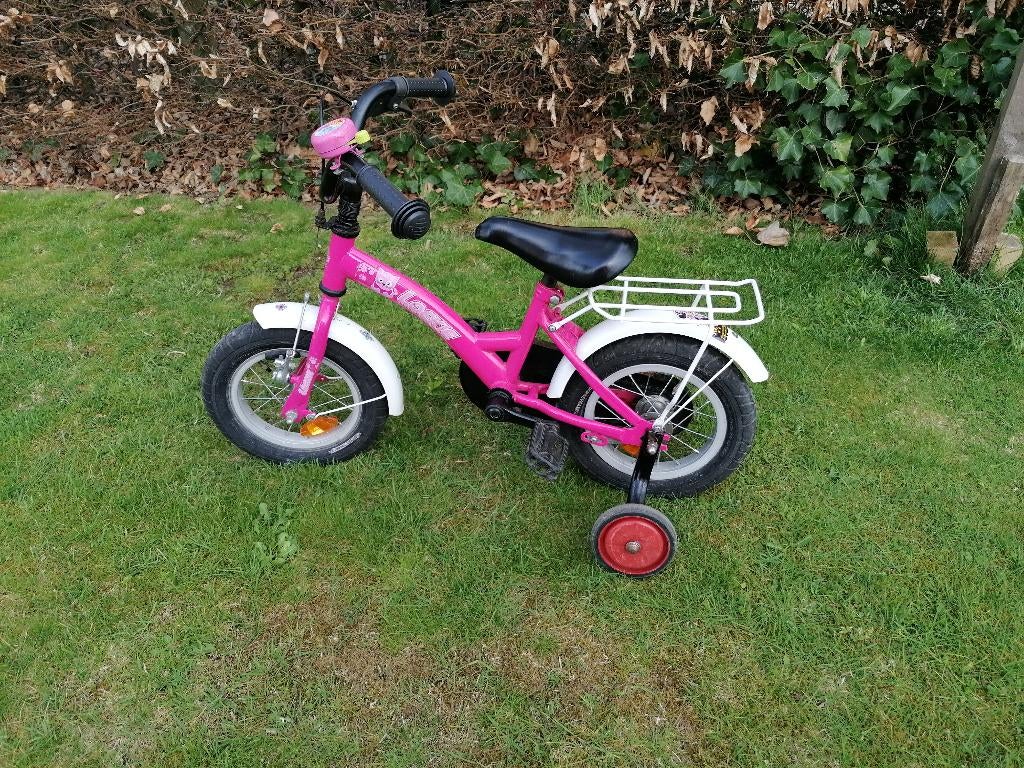12" meisjesfiets, Vélos & Vélomoteurs, Vélos | Filles, Comme neuf, 14 pouces ou moins, Frein à main, Frein à rétropédalage, Enlèvement
