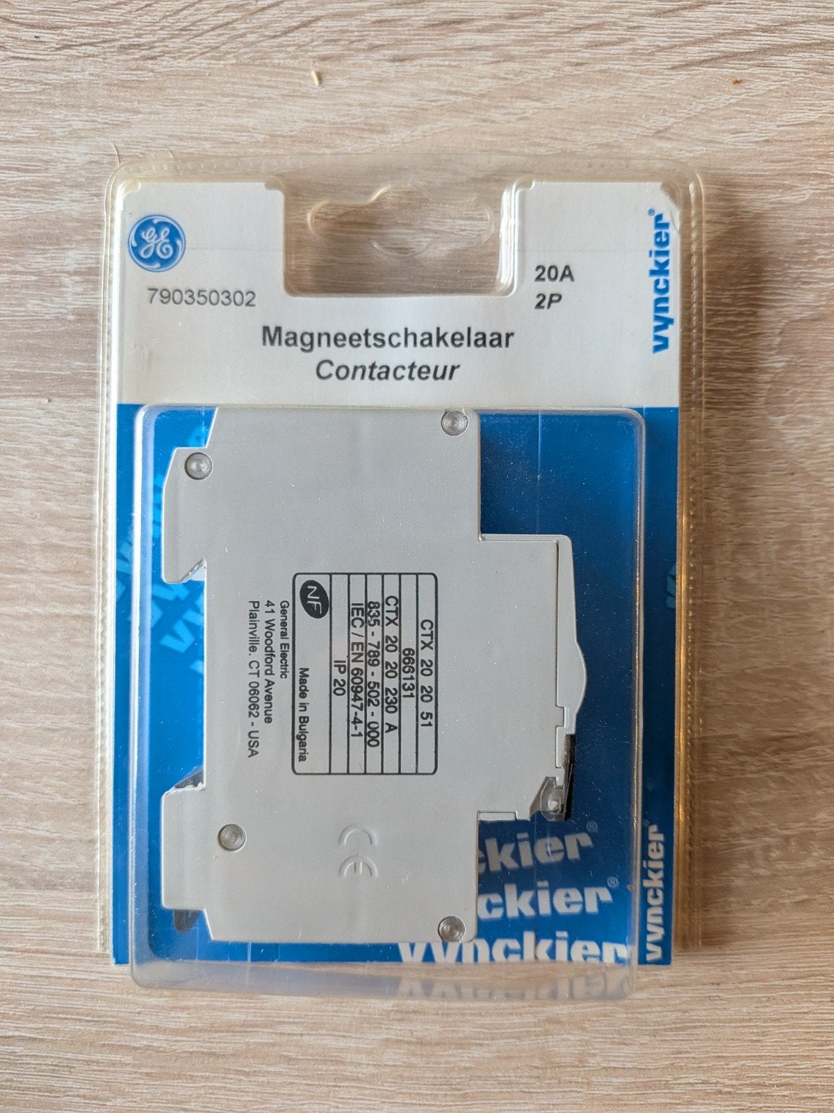 Vynckier 2-polige magneetschakelaar contax 20A, Ophalen of Verzenden, Nieuw