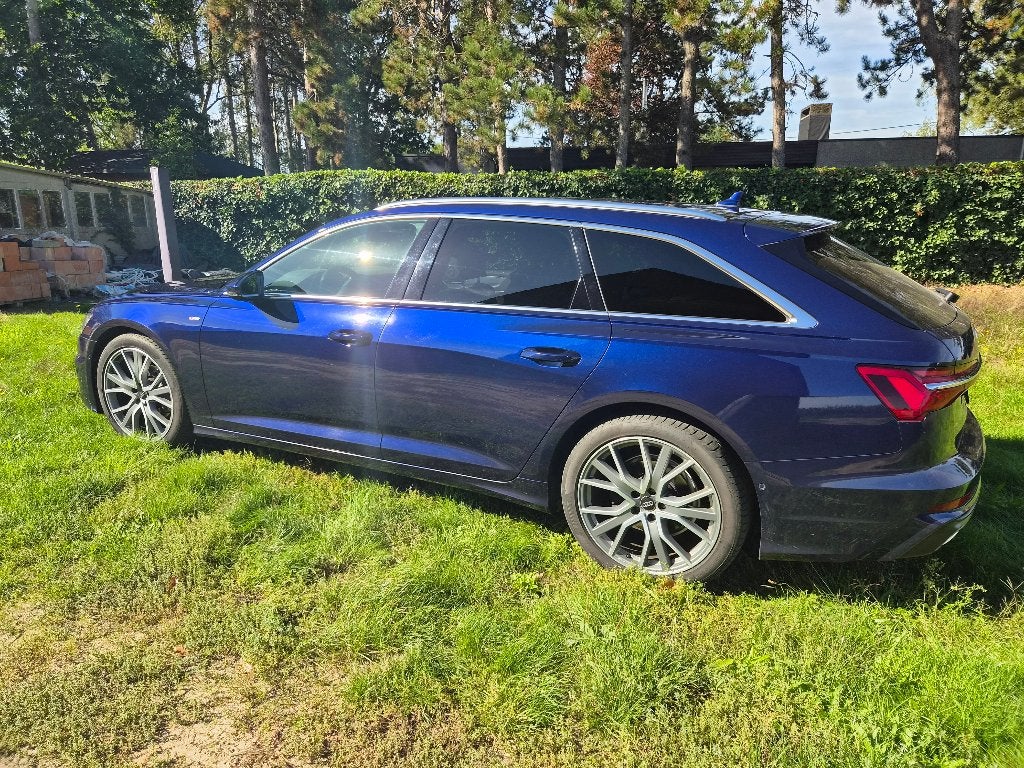 Audi A6 S-line Quatro 2019 Automaat 40TDI 204pk, Auto's, Dealer onderhouden, Blauw, Leder en Stof, Vierwielaandrijving