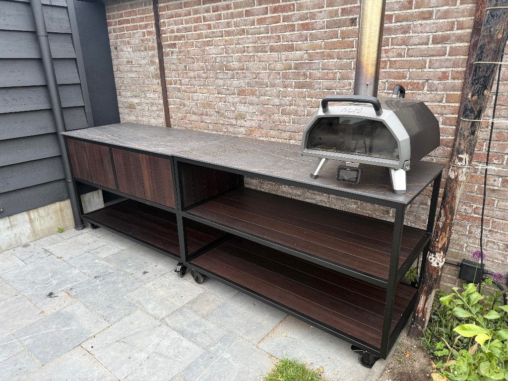 buitenkeuken dekton laurent, bamboe, staal, Ophalen of Verzenden, Nieuw, Houtskool
