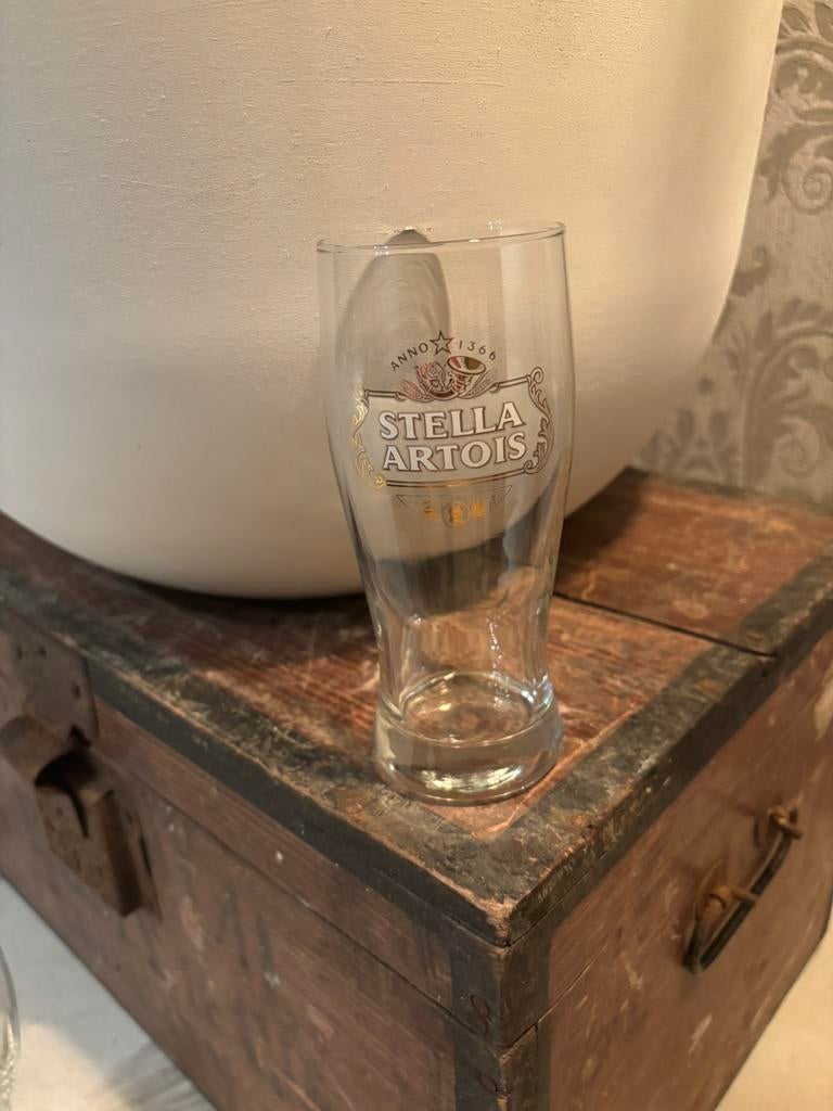 Oud stella artois glas, Huis en Inrichting, Ophalen of Verzenden, Zo goed als nieuw, Glas