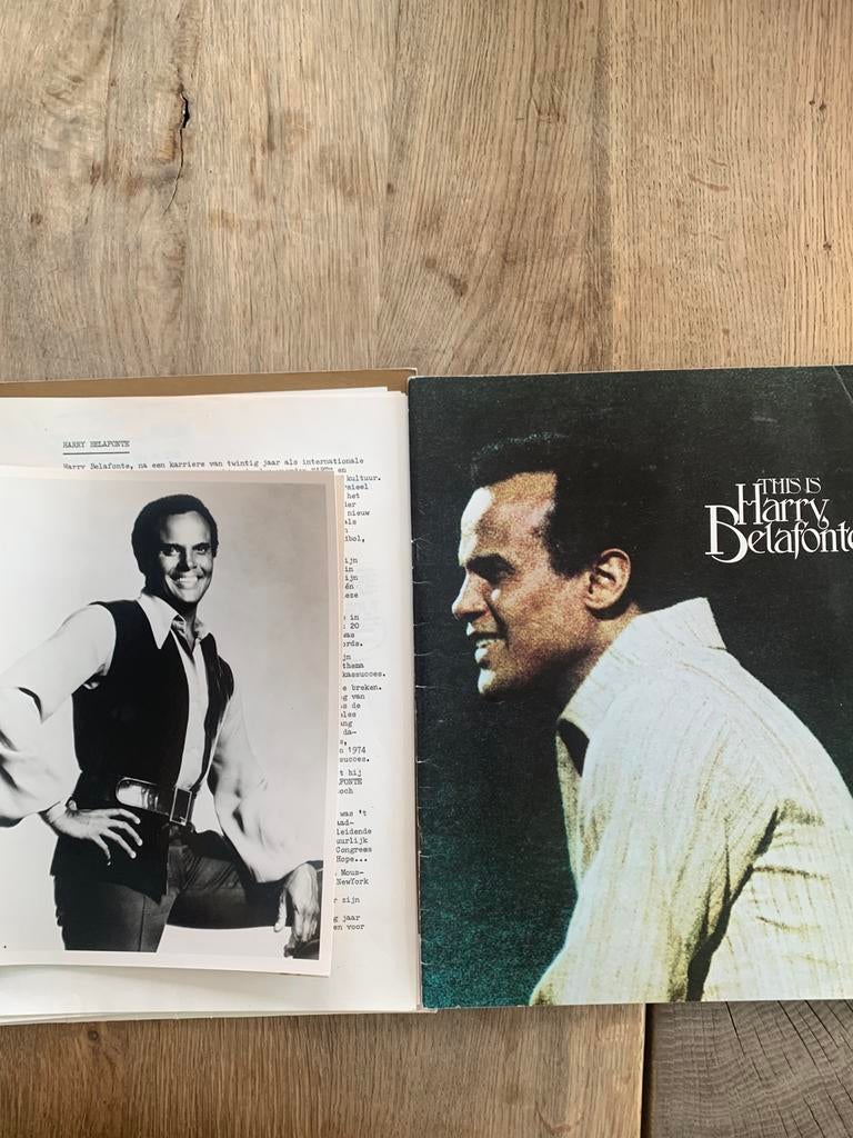 Persmap en programmaboekje Harry Belafonte tour  1977, Ophalen of Verzenden, Zo goed als nieuw