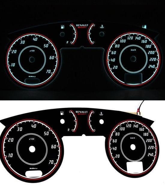 Renault Megane phase 2 - Indiglo Tellerplaten, Ophalen of Verzenden