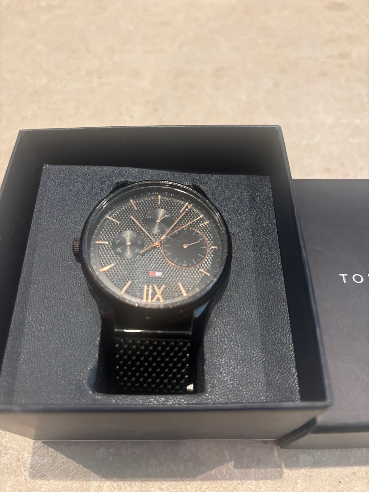 Tommy hilfiger horloge, Handtassen en Accessoires, Overige merken, Staal, Staal, Polshorloge