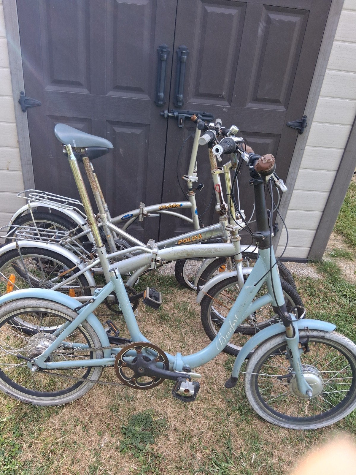4 plooifietsen voor Onderdelen of opmaak., Vélos & Vélomoteurs, Accessoires vélo | Compteurs de vélo, Enlèvement