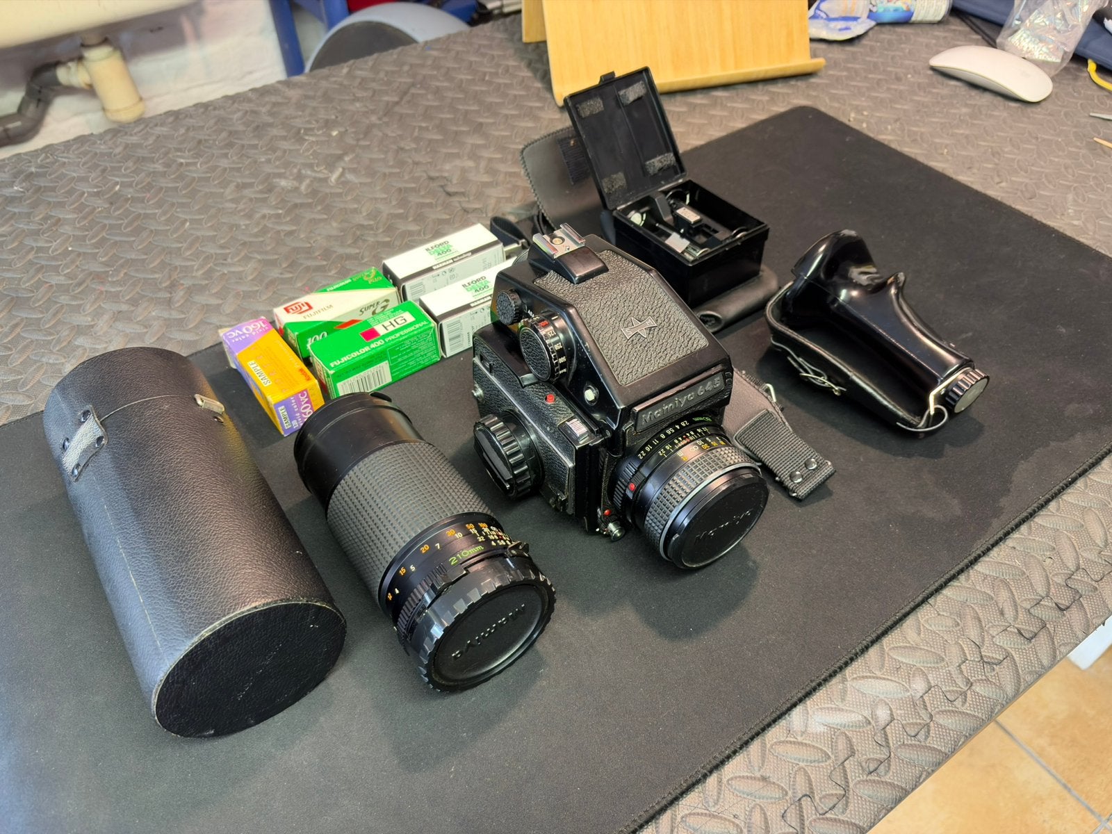 Kit complet Mamiya 645, Enlèvement ou Envoi, Utilisé, Reflex miroir, Autres Marques
