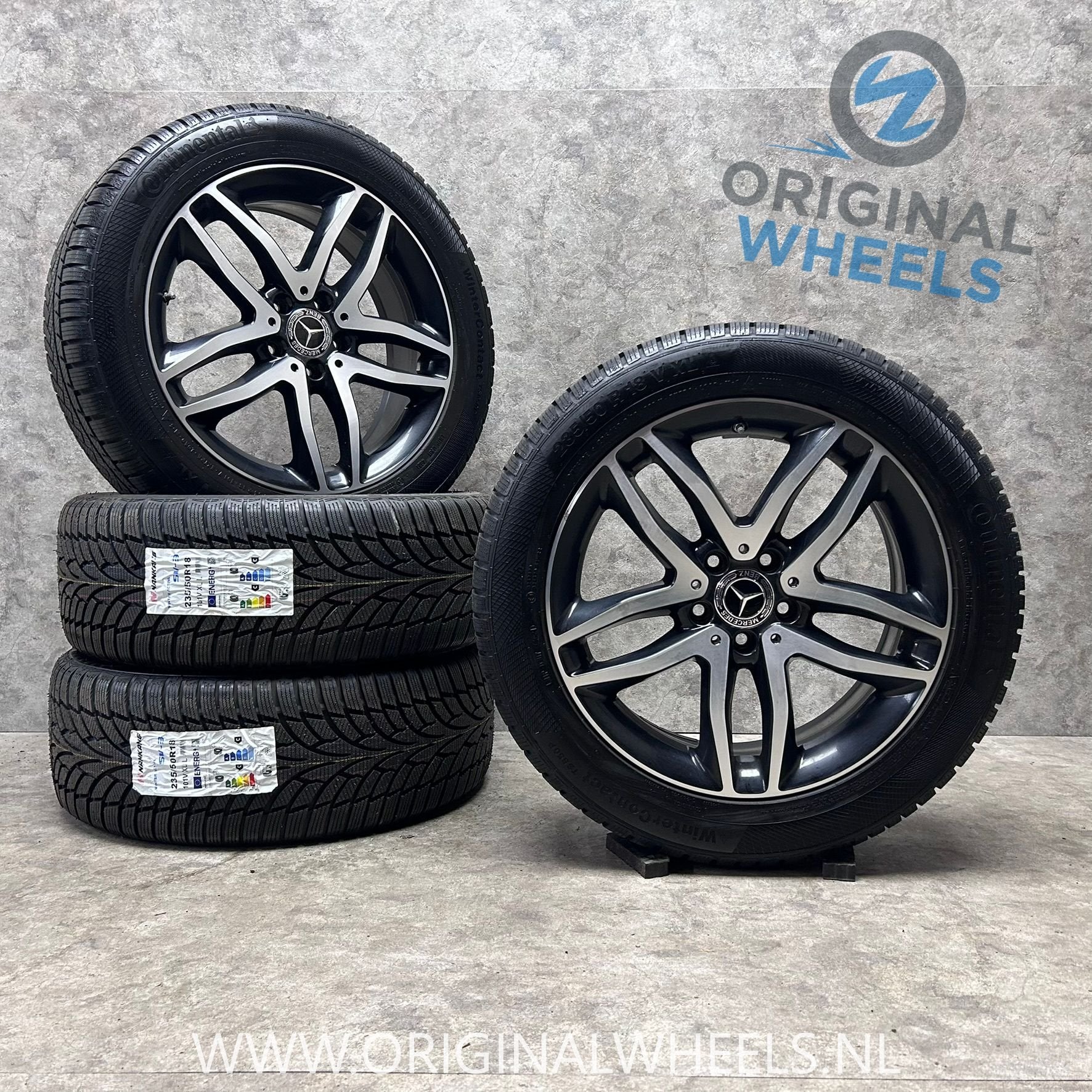 DIV 18 inch originele velgen + winterbanden Mercedes GLA, Autos : Pièces & Accessoires, Pneus et Jantes, Pneus hiver, Véhicule de tourisme