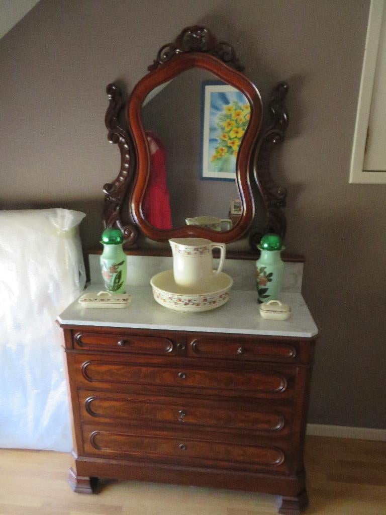 commode met spiegel, Antiek en Kunst, Ophalen