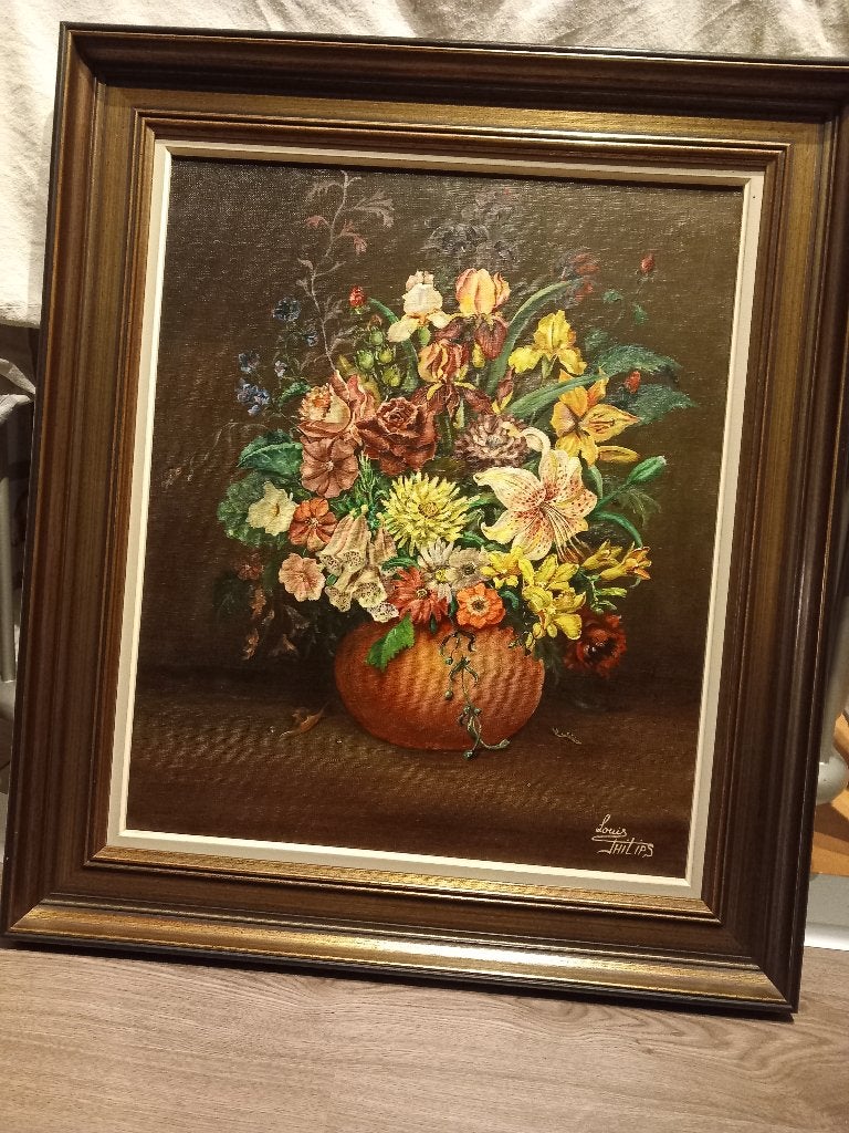 Schilderij Louis Philips "bloemen", Ophalen, Gesigneerd, Bloemen