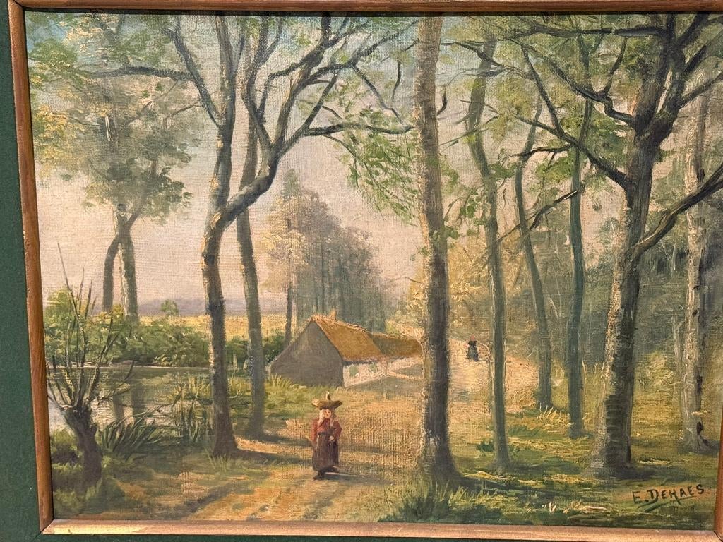 Sfeervol en decoratief landschap, Antiek en Kunst, Kunst | Schilderijen | Klassiek, Ophalen